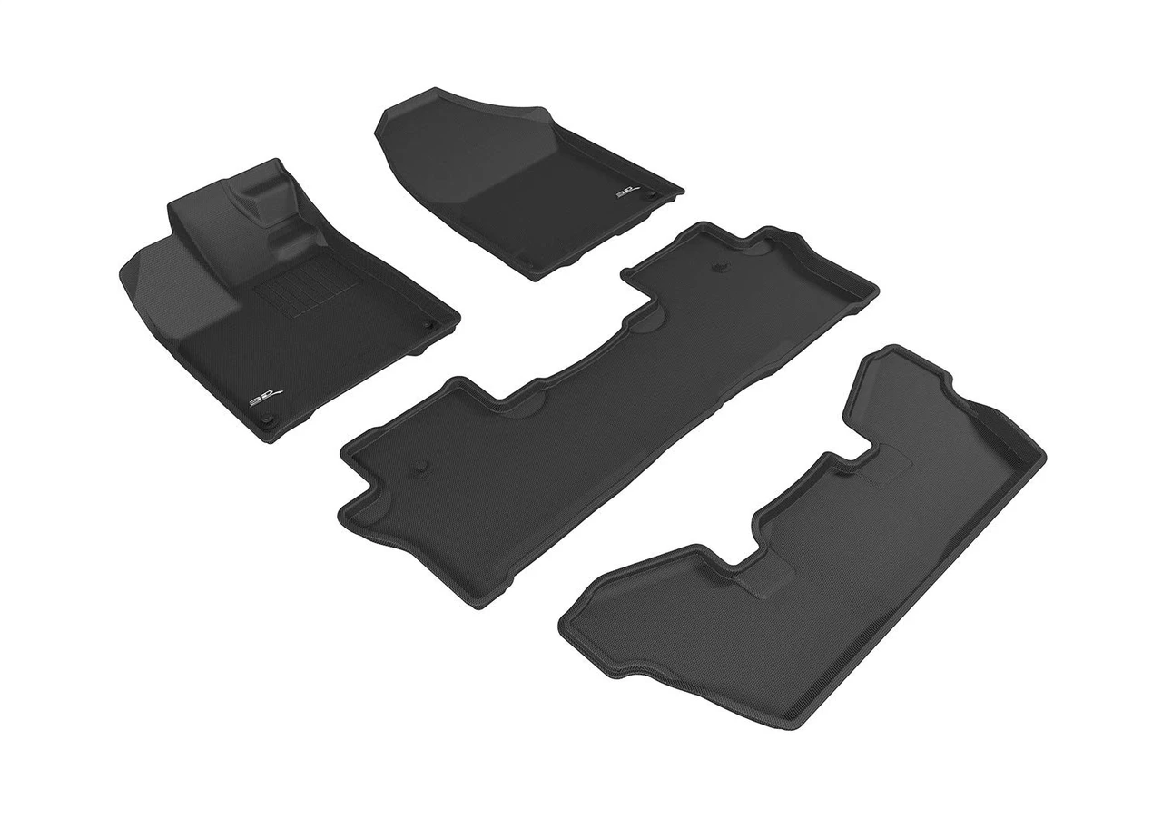 3D MAXpider 1St, 2Nd & 3Rd Row, All-Weather Floor Mats, Black (L1HD08401509) — product image 2