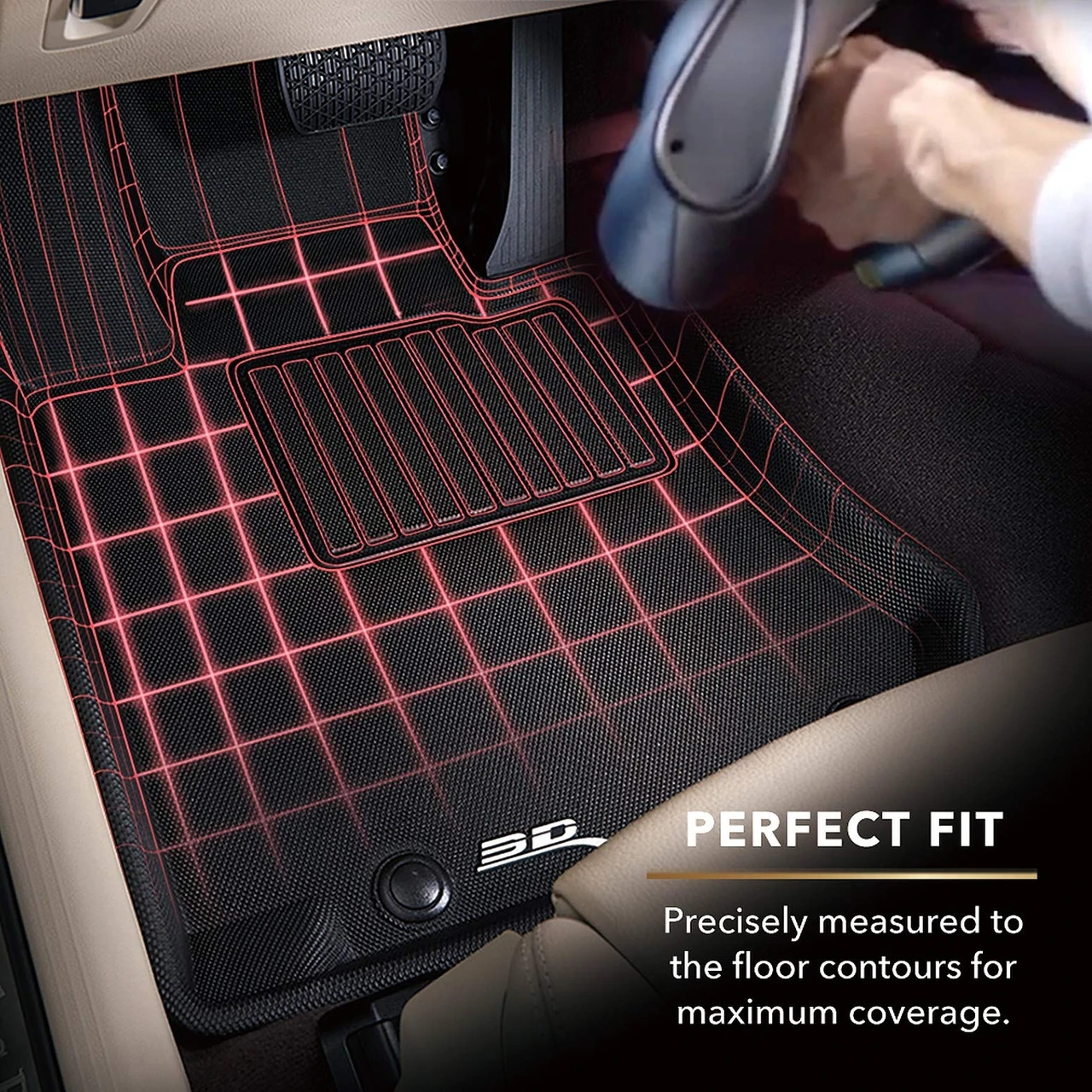 3D MAXpider Complete Set Custom Fit All-Weather Floor Mat, Black (L1HD04201509) — product image 3