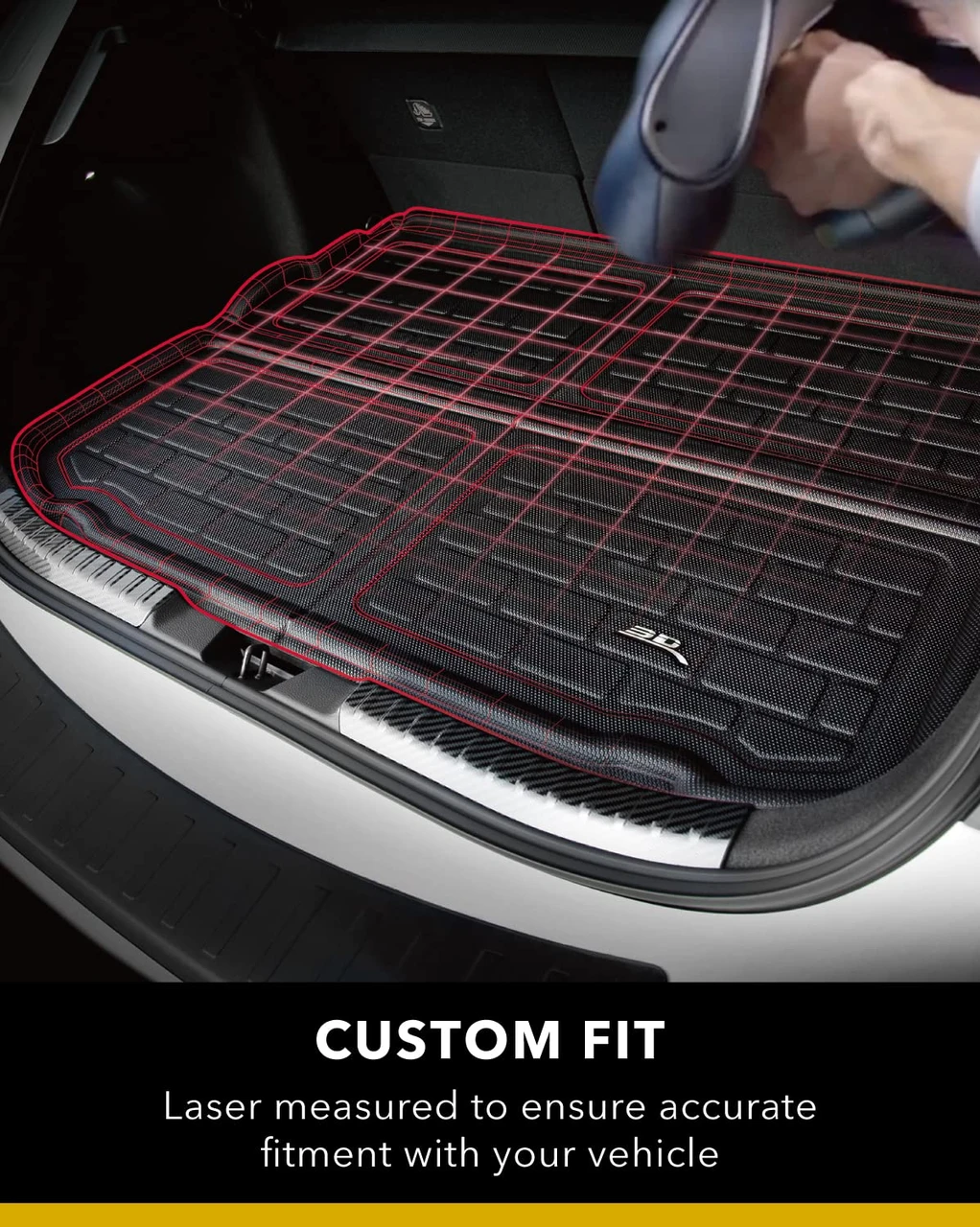 3D MAXpider Custom Fit Kagu Cargo Liner Floor Mat, Black (M1TL0191309) — product image 4