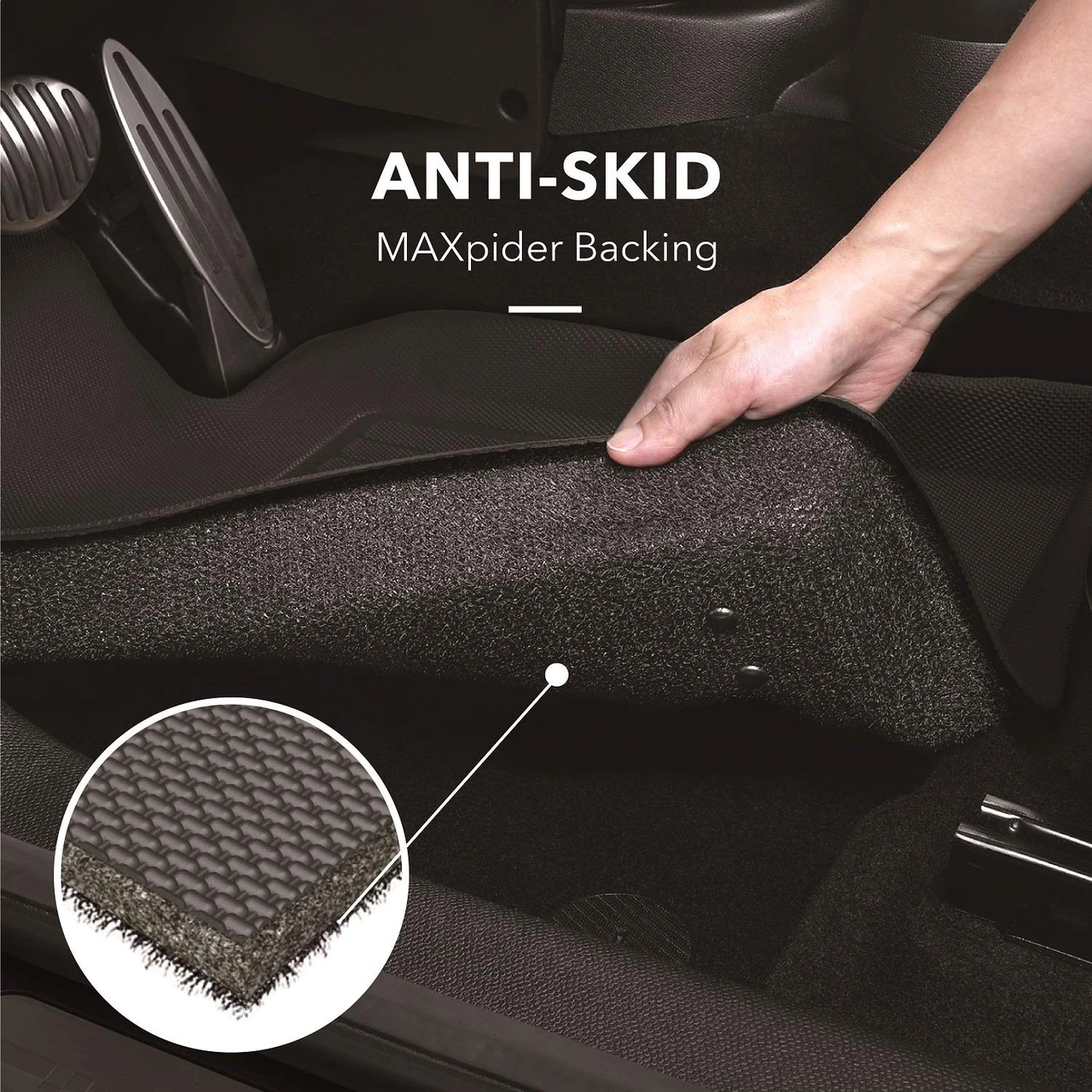 3D MAXpider Second Row Custom Fit Kagu Floor Mat, Black (L1CH08721509) — product image 3