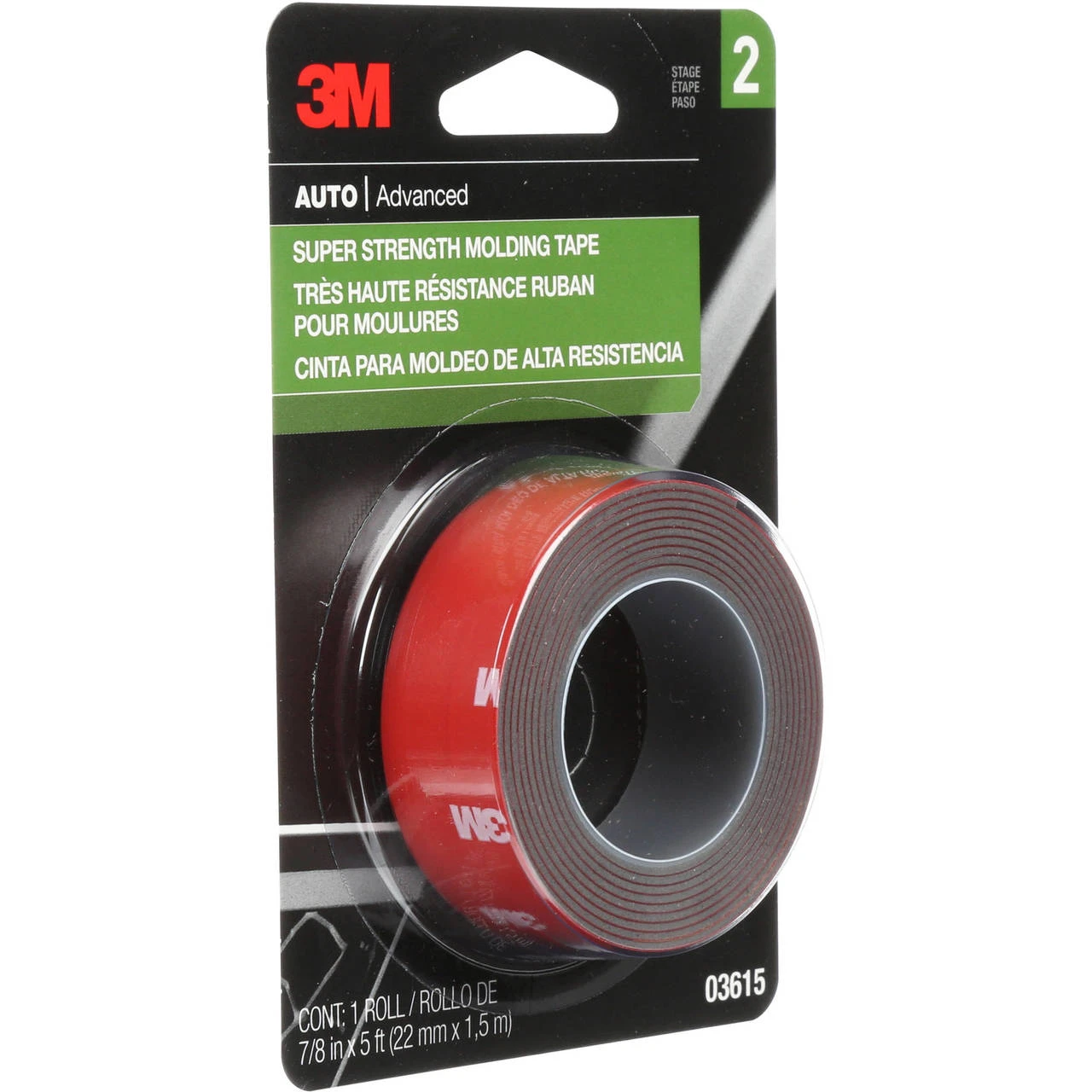3M 7/8" X 5' Super Strength Molding Tape (03615)