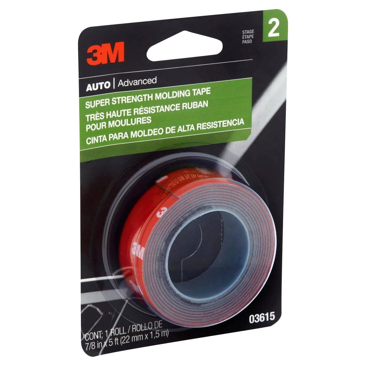 3M 7/8" X 5' Super Strength Molding Tape (03615) — product image 2