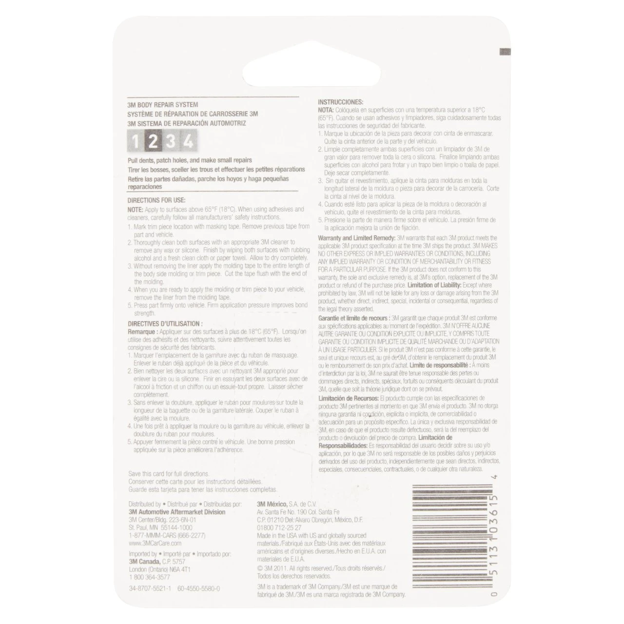 3M 7/8" X 5' Super Strength Molding Tape (03615) — product image 4
