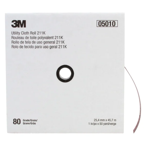 3M 1" x 50 Yard 80+Grit Utility Cloth Roll 211K (05010)