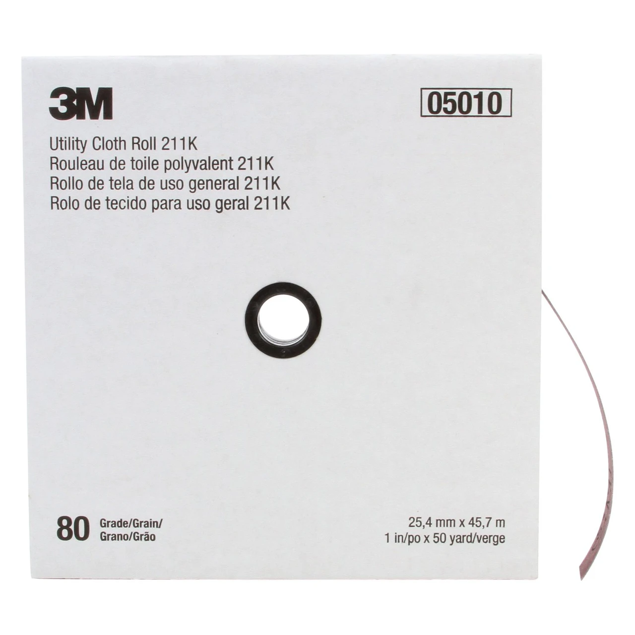 3M 1" x 50 Yard 80+Grit Utility Cloth Roll 211K (05010)