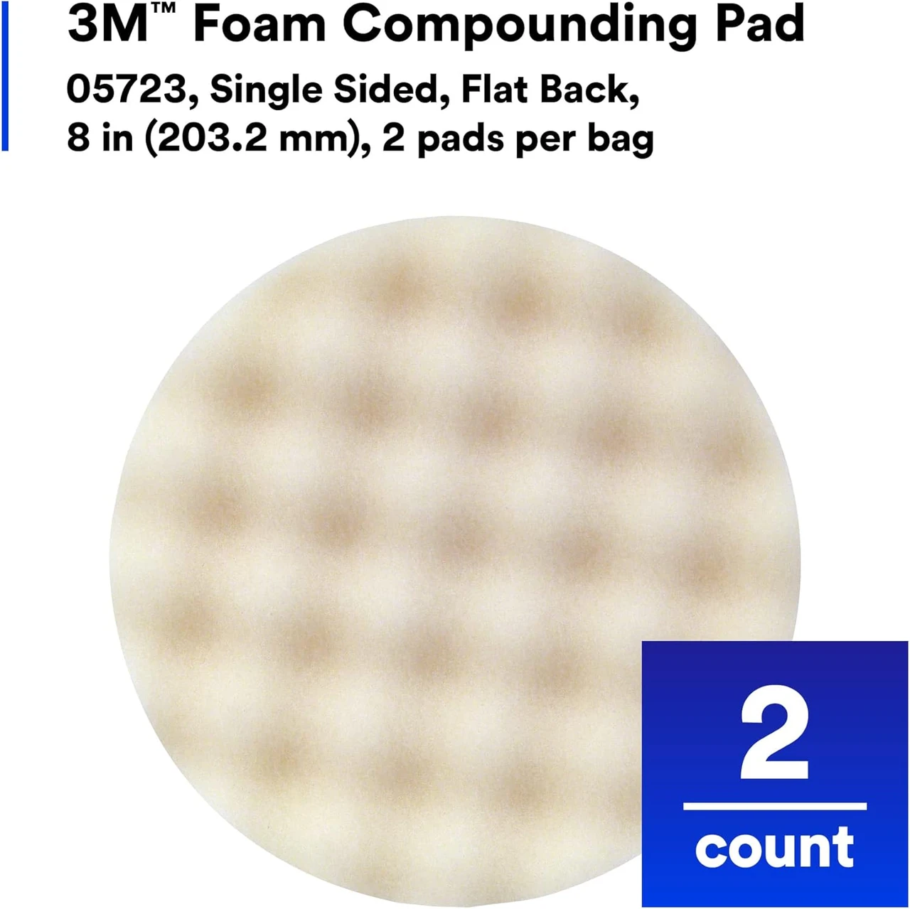 3M 8" Single Sided Foam Compounding Pad (05723) — product image 3