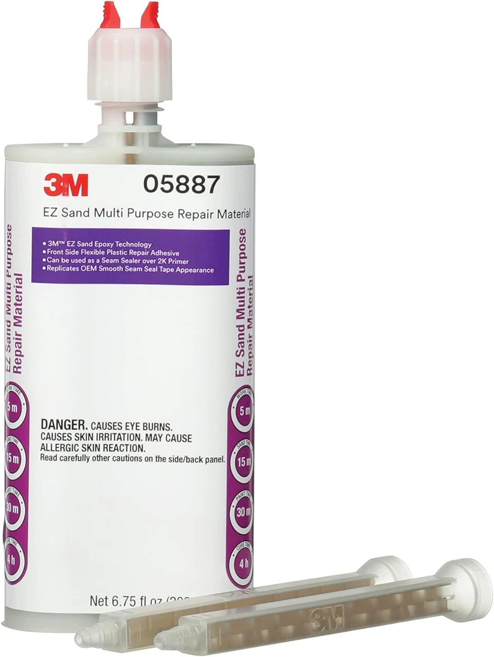 3M 05887 Automix EZ Sand Flexible Parts Repair, 200ml Epoxy