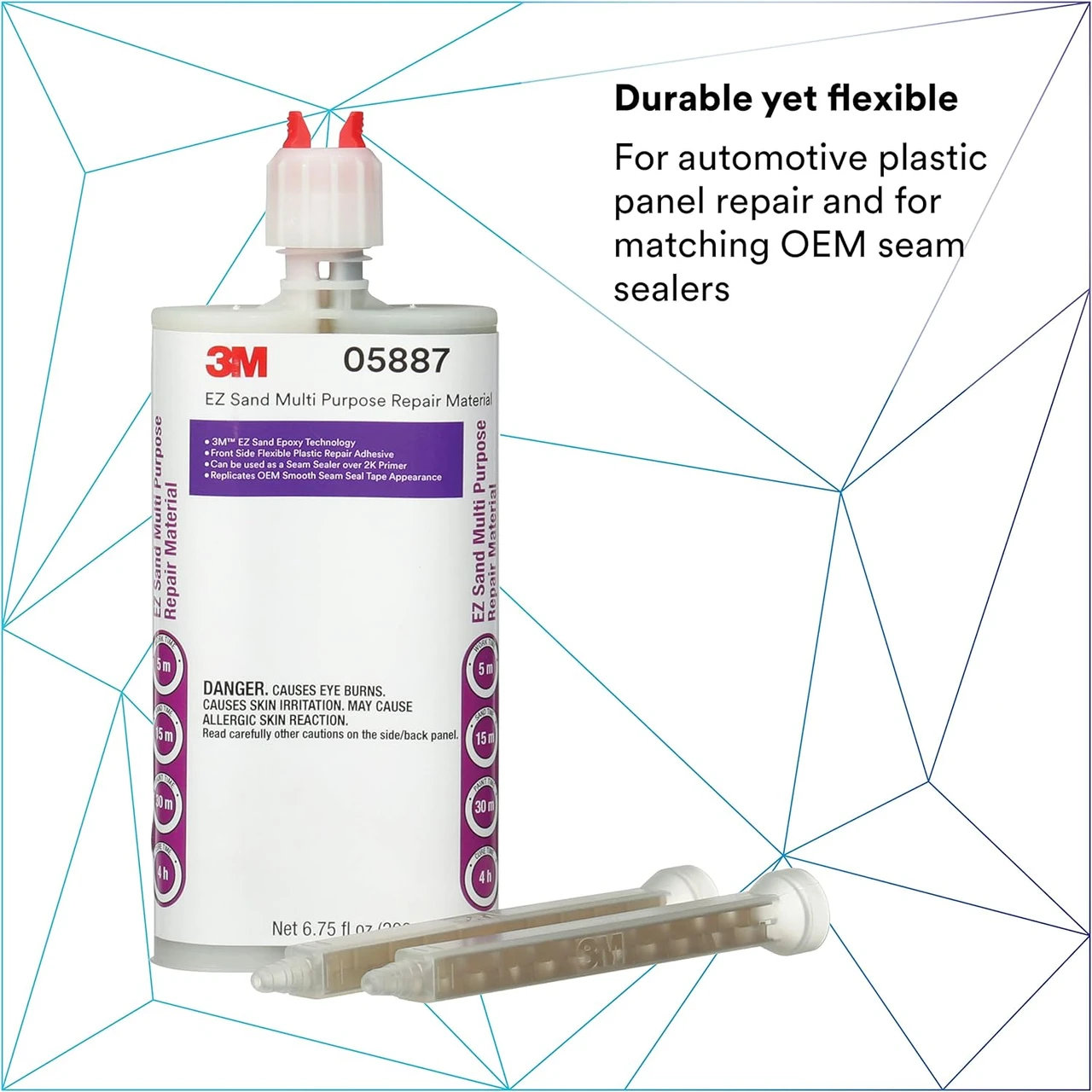 3M 05887 Automix EZ Sand Flexible Parts Repair, 200ml Epoxy — product image 2