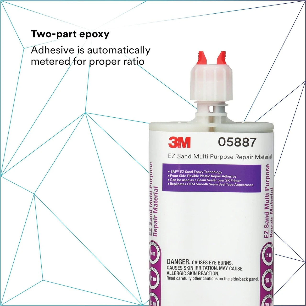 3M 05887 Automix EZ Sand Flexible Parts Repair, 200ml Epoxy — product image 3