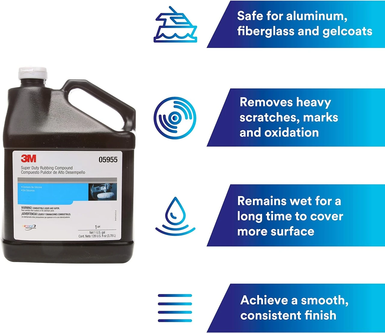 3M 1 Gallon Super Duty Rubbing Compound (05955) — product image 4