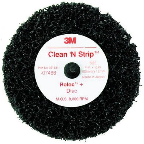 3M 4" X 1/2" Scotch-Brite Roloc Clean and Strip Discs (07466)