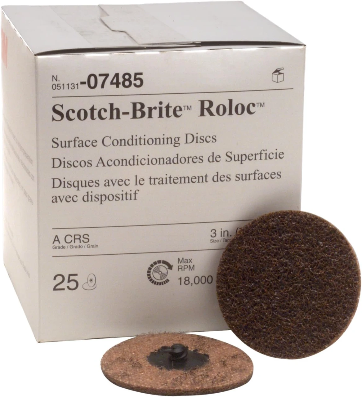 3M 3" Coarse Scotch-Brite Roloc Surface Conditioning Disc (07485)