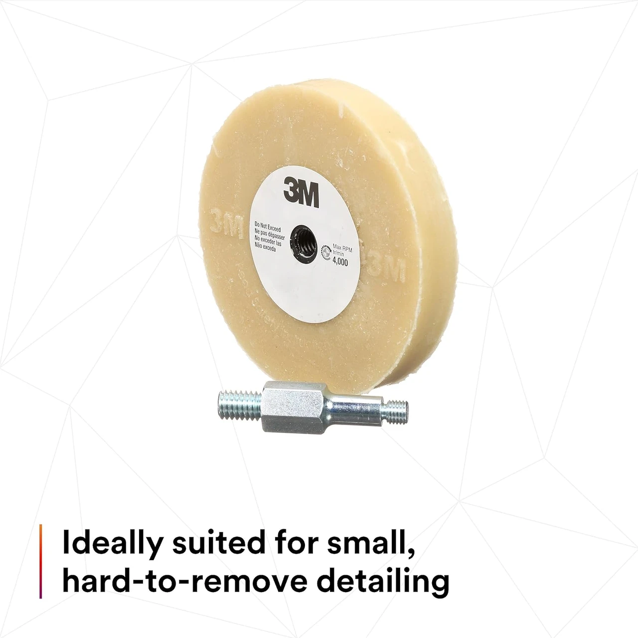 3M 4" X 5/8" Stripe Off Wheel with Mandrel (07498) — product image 5