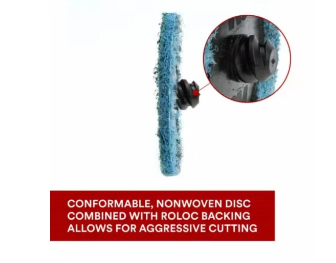 3M 3" Very Fine Scotch-Brite Roloc Surface Conditioning Disc (07513) — product image 3