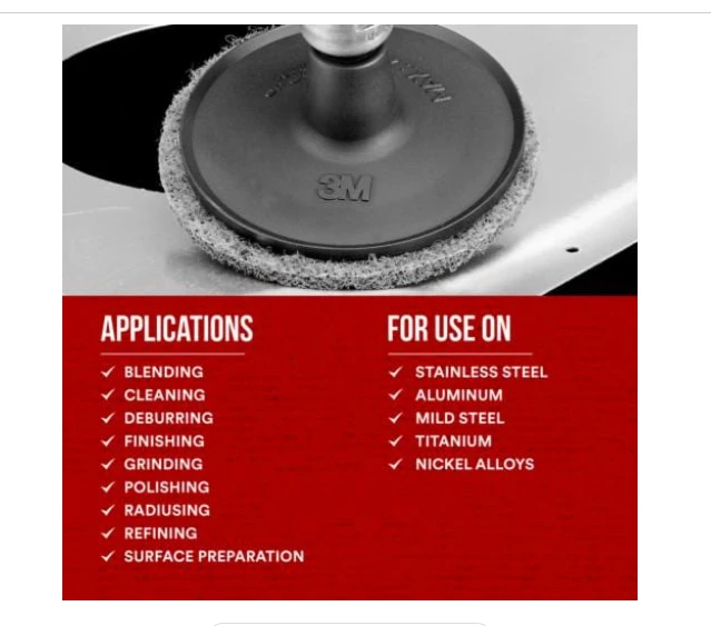 3M 3" Very Fine Scotch-Brite Roloc Surface Conditioning Disc (07513) — product image 5