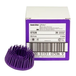 3M 2" 36+Grit Scotch-Brite Roloc Body Man's Bristle Disc (07536)