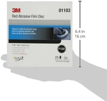 3M 6" P1200 Stikit Red Abrasive Disc (1103) — product image 3
