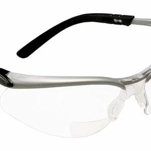 3M 11376 Reader Safety Glasses 2.5 Diopter Silver Black Frame (11376)