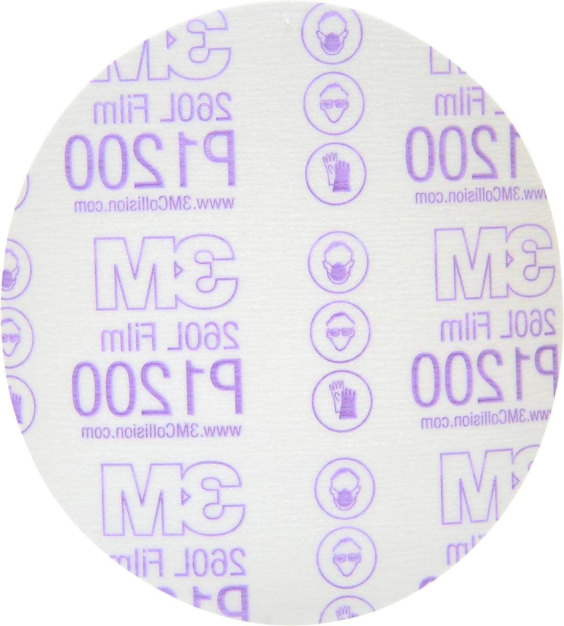 3M 6" P1200 Hookit Red Finishing Film Abrasive Disc 260L (1185) — product image 2