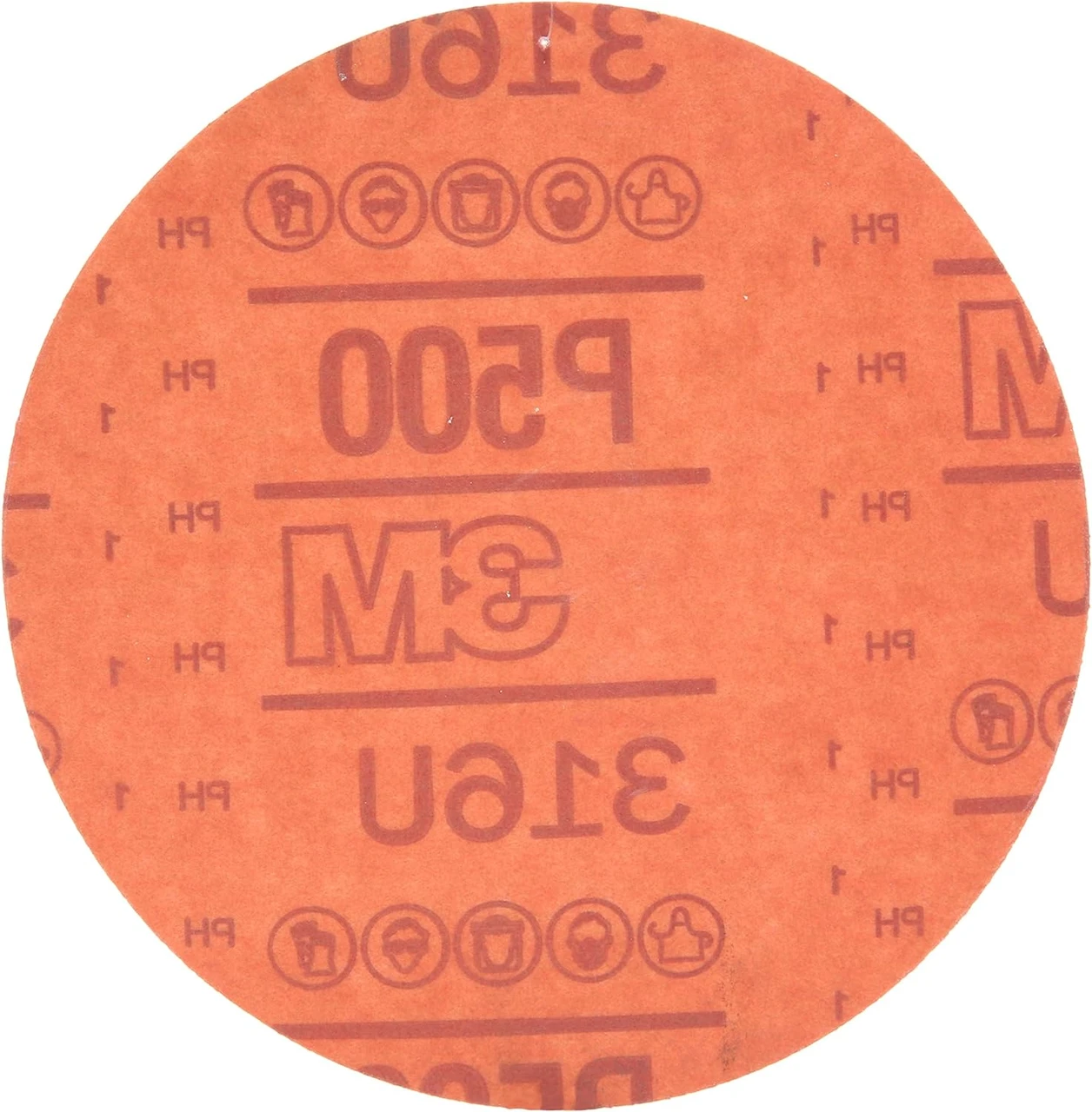3M 6" P500 Hookit Red Abrasive Disc 316U (1191) — product image 2