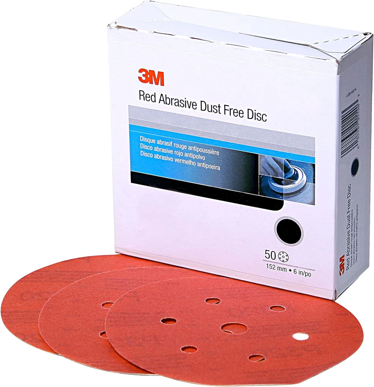 3M 6" P500 Hookit Red Abrasive Disc 316U (1191) — product image 4