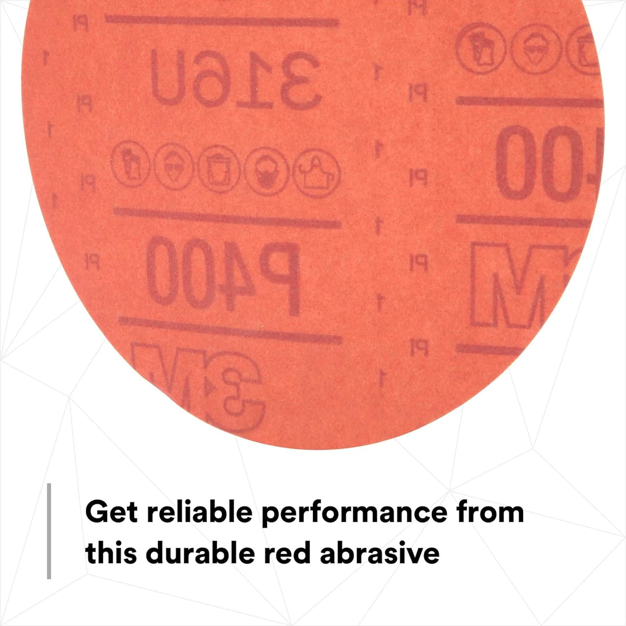 3M 6" P400 Hookit Red Abrasive Disc 316U (1218) — product image 4
