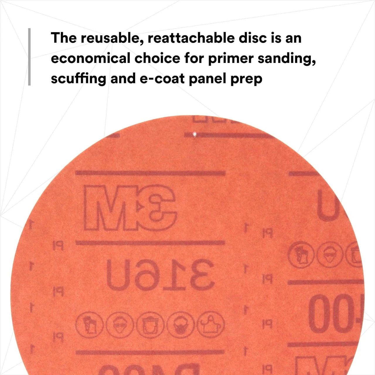 3M 6" P400 Hookit Red Abrasive Disc 316U (1218) — product image 5