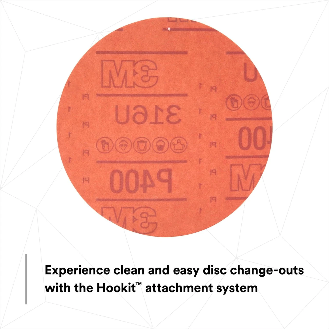 3M 6" P400 Hookit Red Abrasive Disc 316U (1218) — product image 8