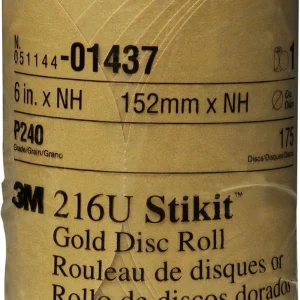 3M 6" P240 Stikit Gold Abrasive Disc Roll 216U (1437)