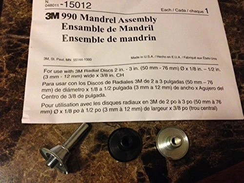 3M 1-3/4" X 1/4" X 1" Unitized Wheel Mandrel 990 (15012) — product image 2