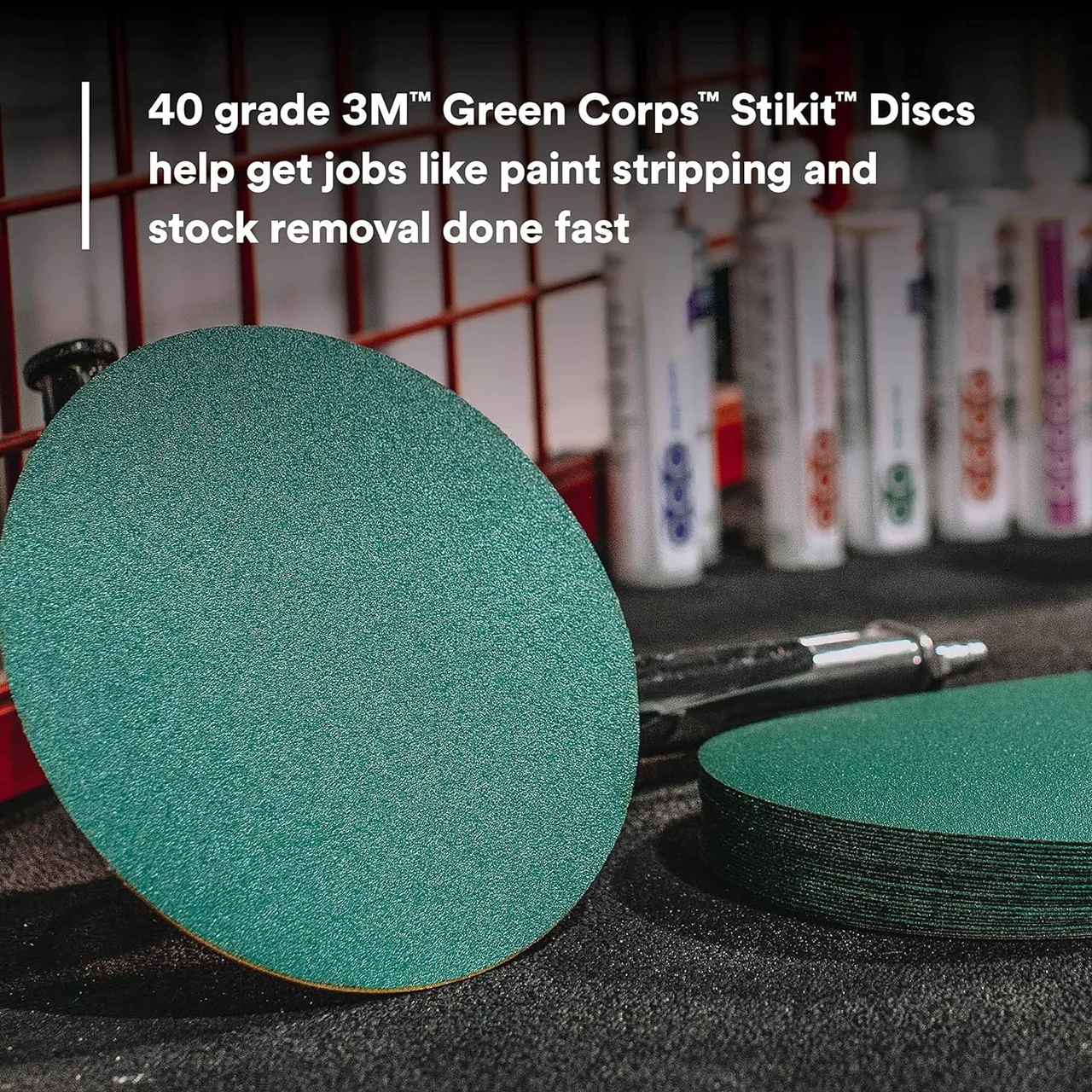 3M 8" 40E Green Corps Stikit Production Disc (1550) — product image 4