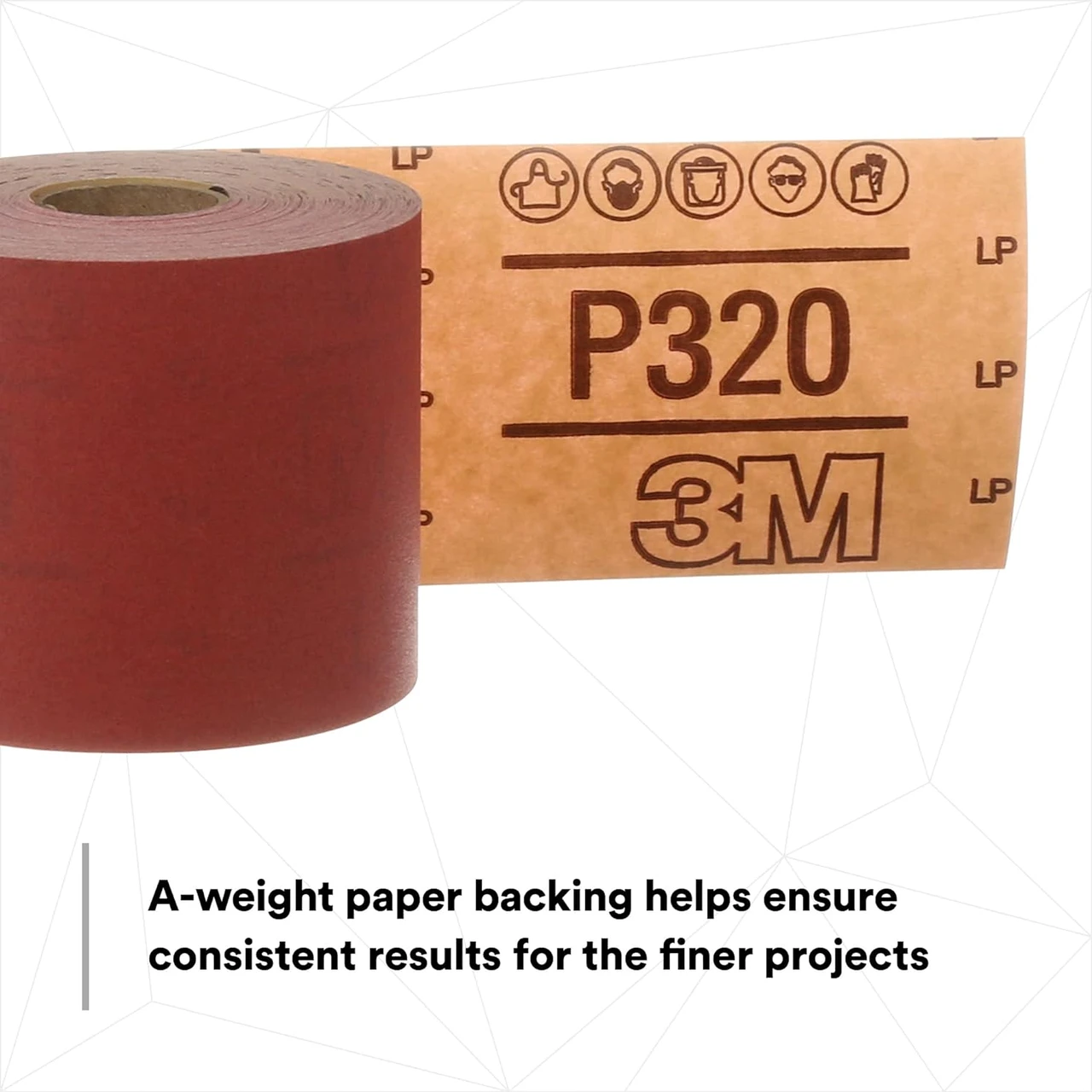 3M 2-3/4 in X 25 Yards P120 Stikit Red Abrasive Sheet Roll 316U (1687) — product image 5