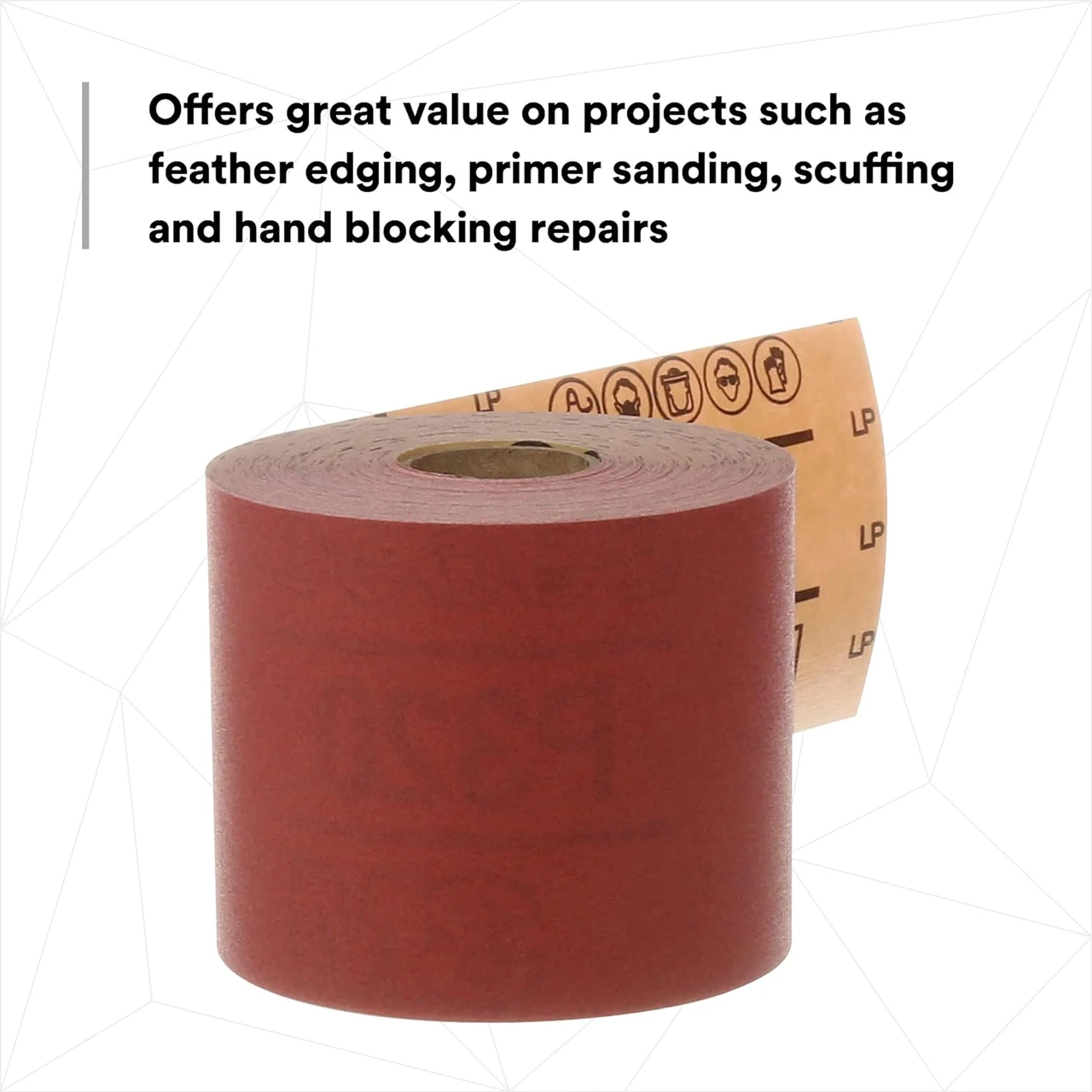 3M 2-3/4" X 25 Yards P80 Red Abrasive Stikit Sheet Roll (1688) — product image 4