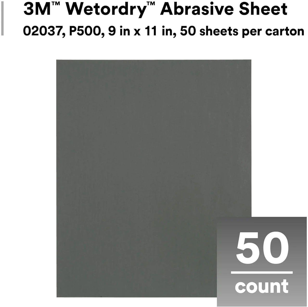 3M 9" X 11" 2000A Wetordry Abrasive Sheet 401Q (2020) — product image 2