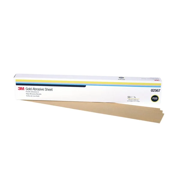 3M 2-3/4" X 17-1/2" P220A Production Resinite Gold Sheet (2567)