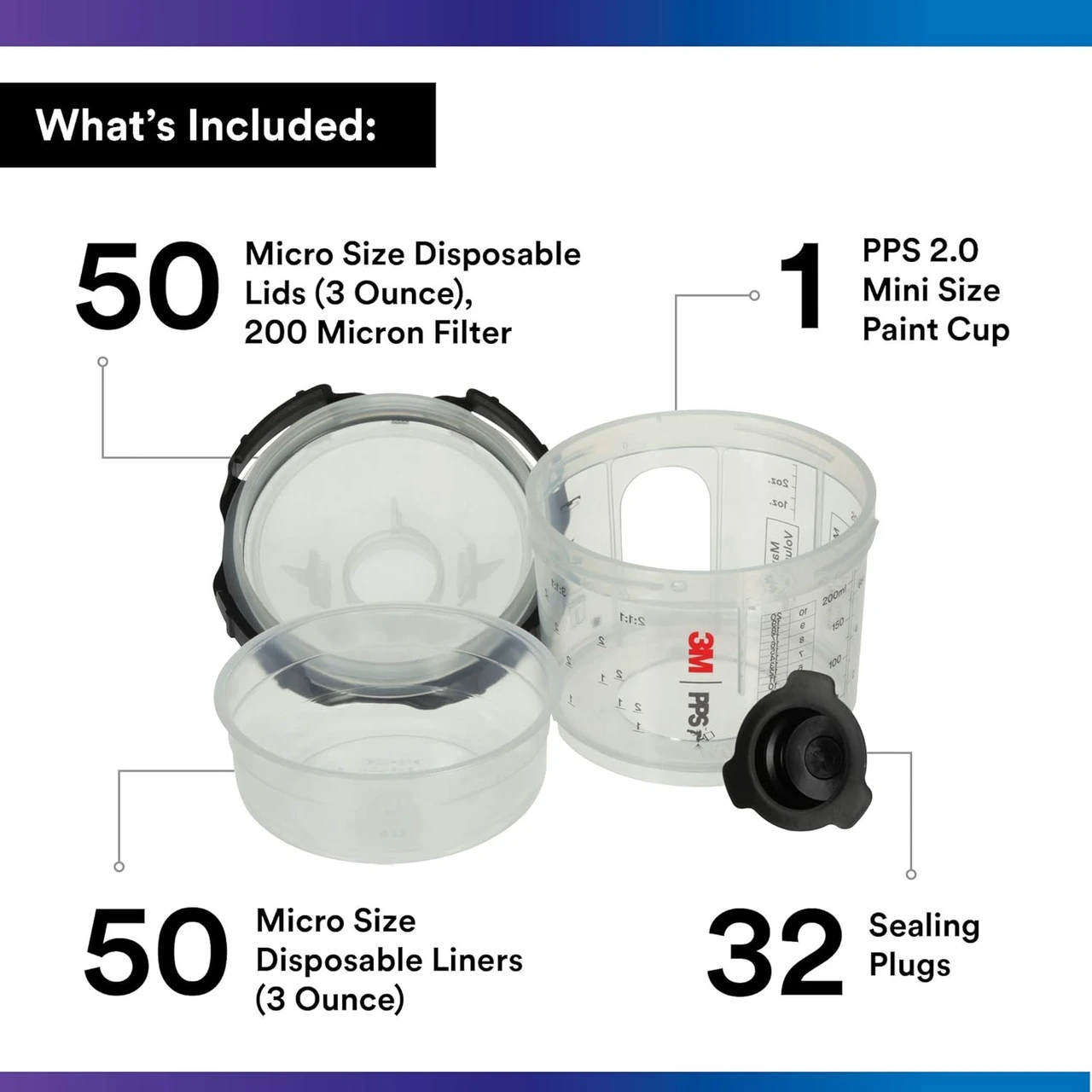 3M 3oz 200-Micron Filter Micro PPS 2.0 Spray Cup System Kit (26028) — product image 2