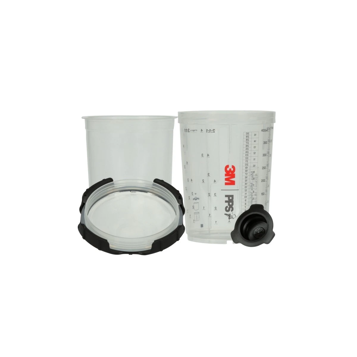 3M 13.5oz Midi 200u Micron PPS Series 2.0 Spray Cup System Kit (26112)