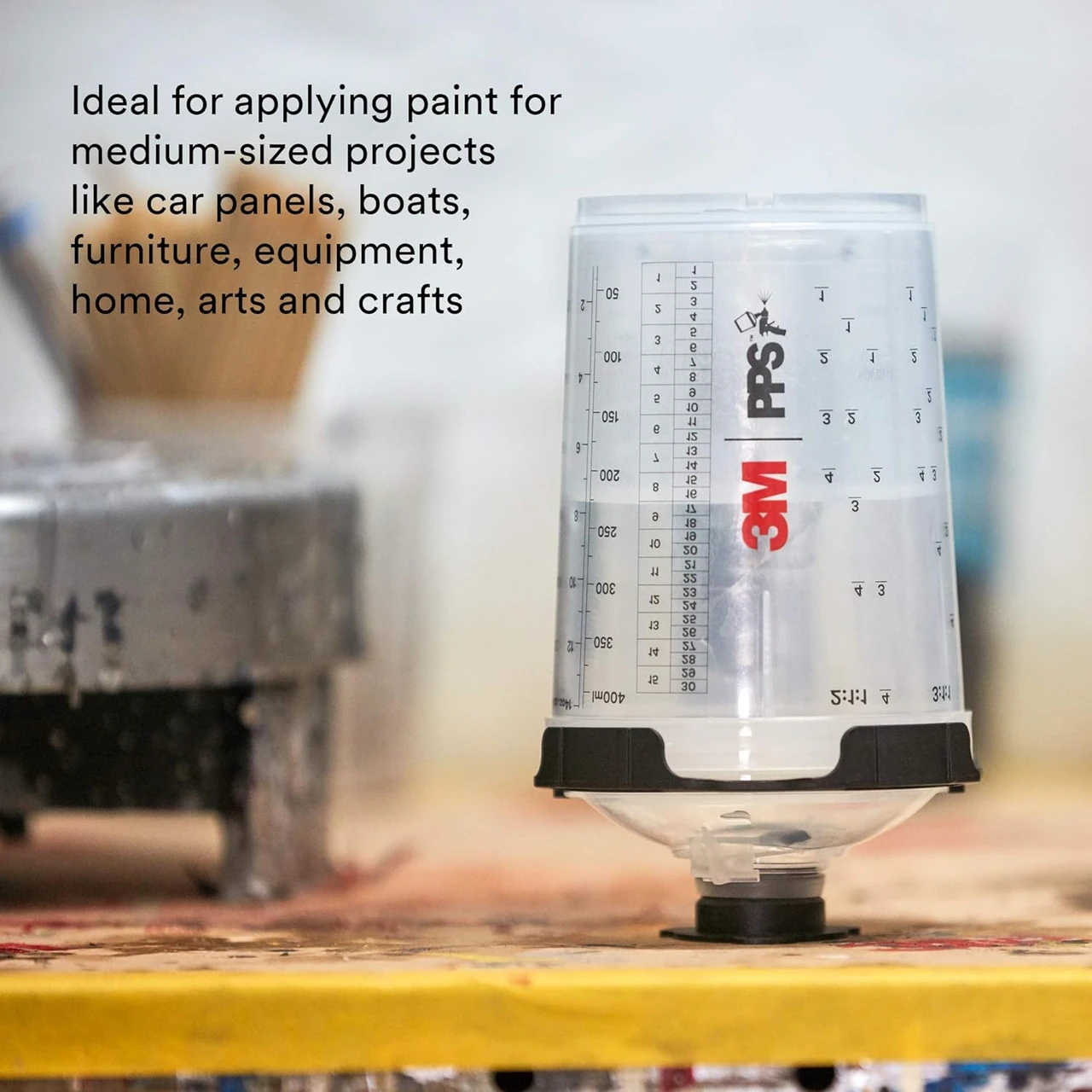 3M 13.5oz Midi 200u Micron PPS Series 2.0 Spray Cup System Kit (26112) — product image 4