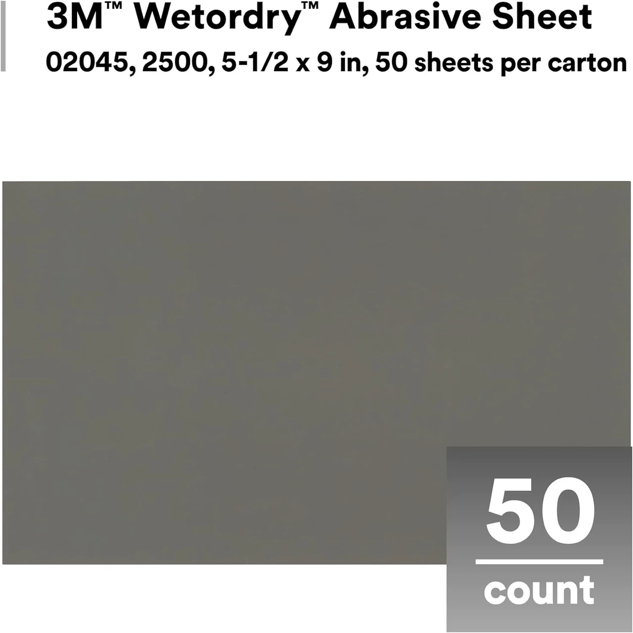 3M 5-1/2" X 9" 1000C Wetordry Abrasive Sheet 434Q (2621) — product image 2