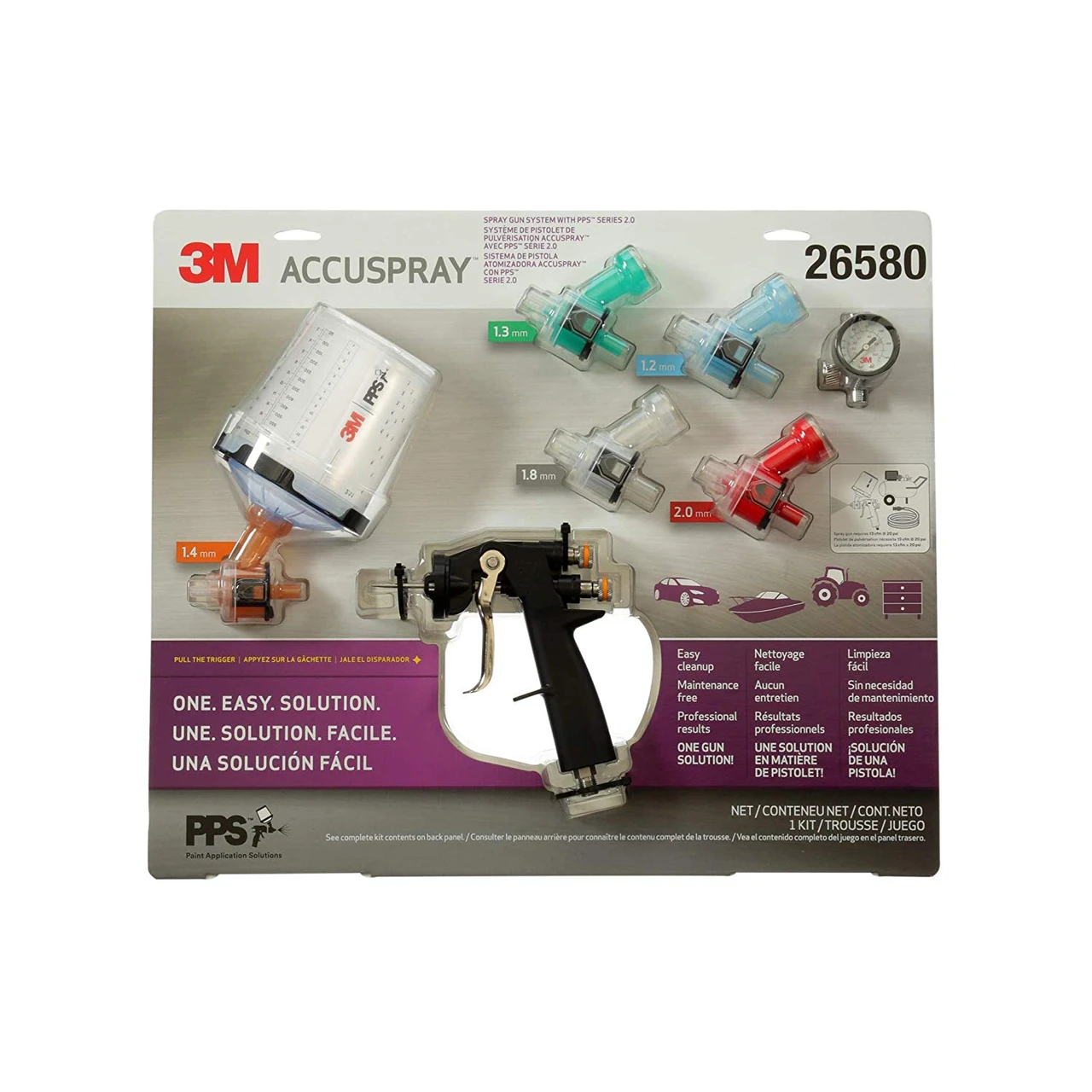 3M 26580 Accuspray ONE spray gun system retail box
