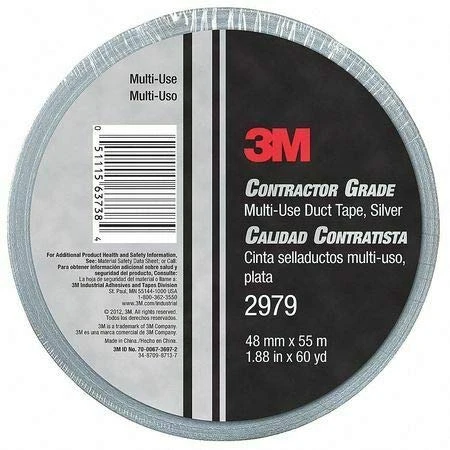 3M 1.88" X 60 yd Silver Contractor Grade Multi-Use Duct Tape (2979)