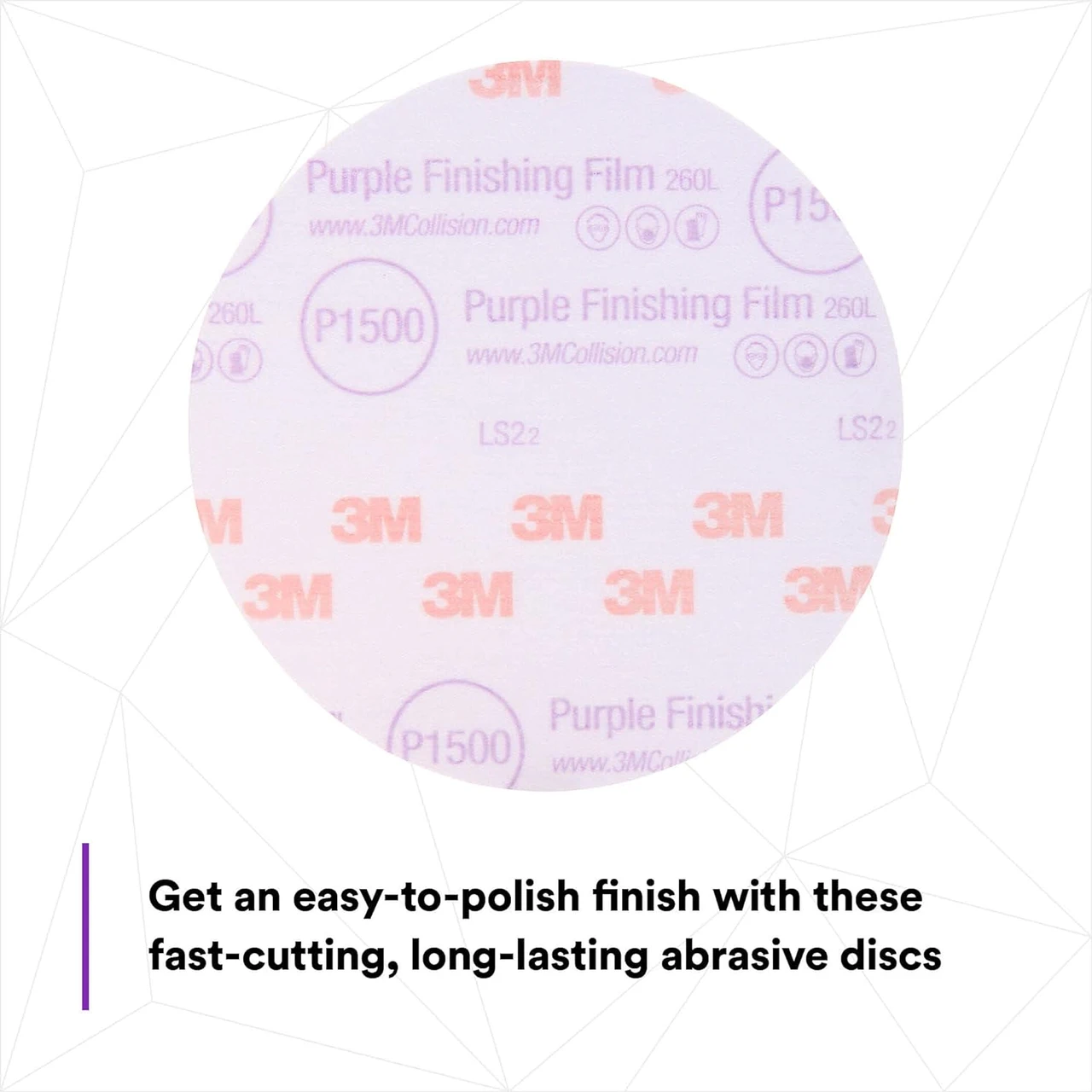 3M 6" P1500 Hookit Purple Finishing Film Disc (30667) — product image 3