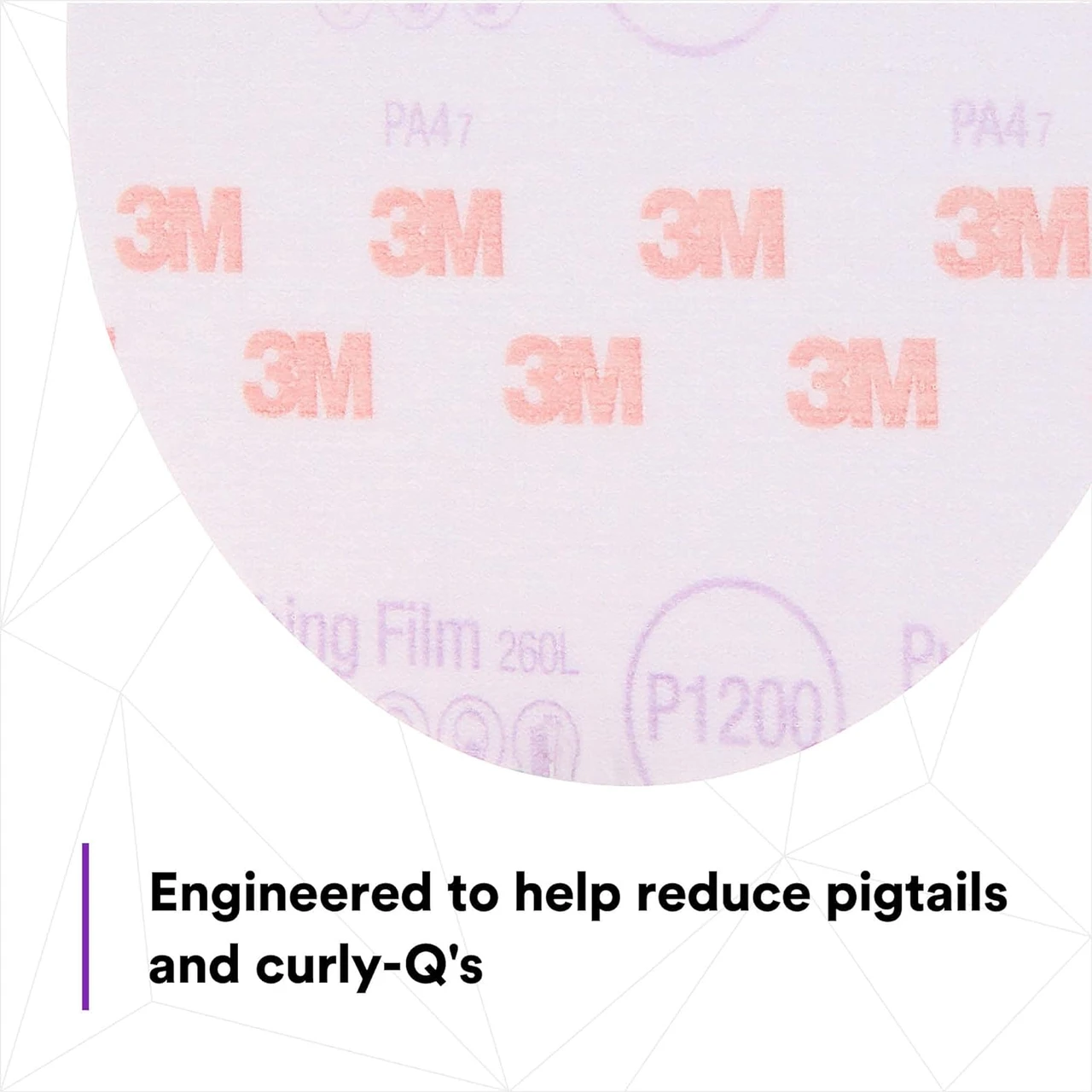 3M 6" P1200 Hookit Purple Finishing Film Abrasive Disc 260L (30668) — product image 4