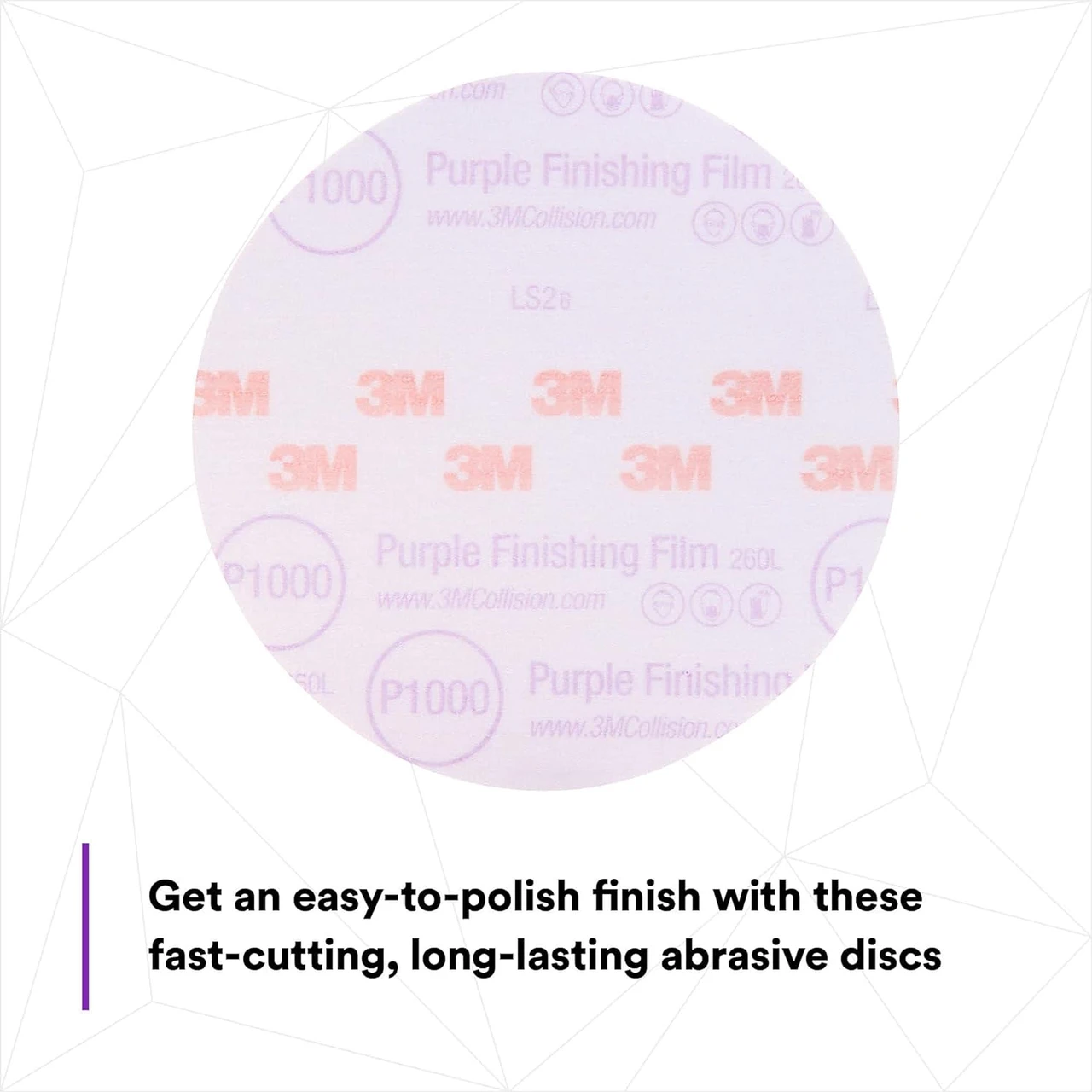 3M 6" P1000 Hookit Purple Finishing Film Disc (30669) — product image 4