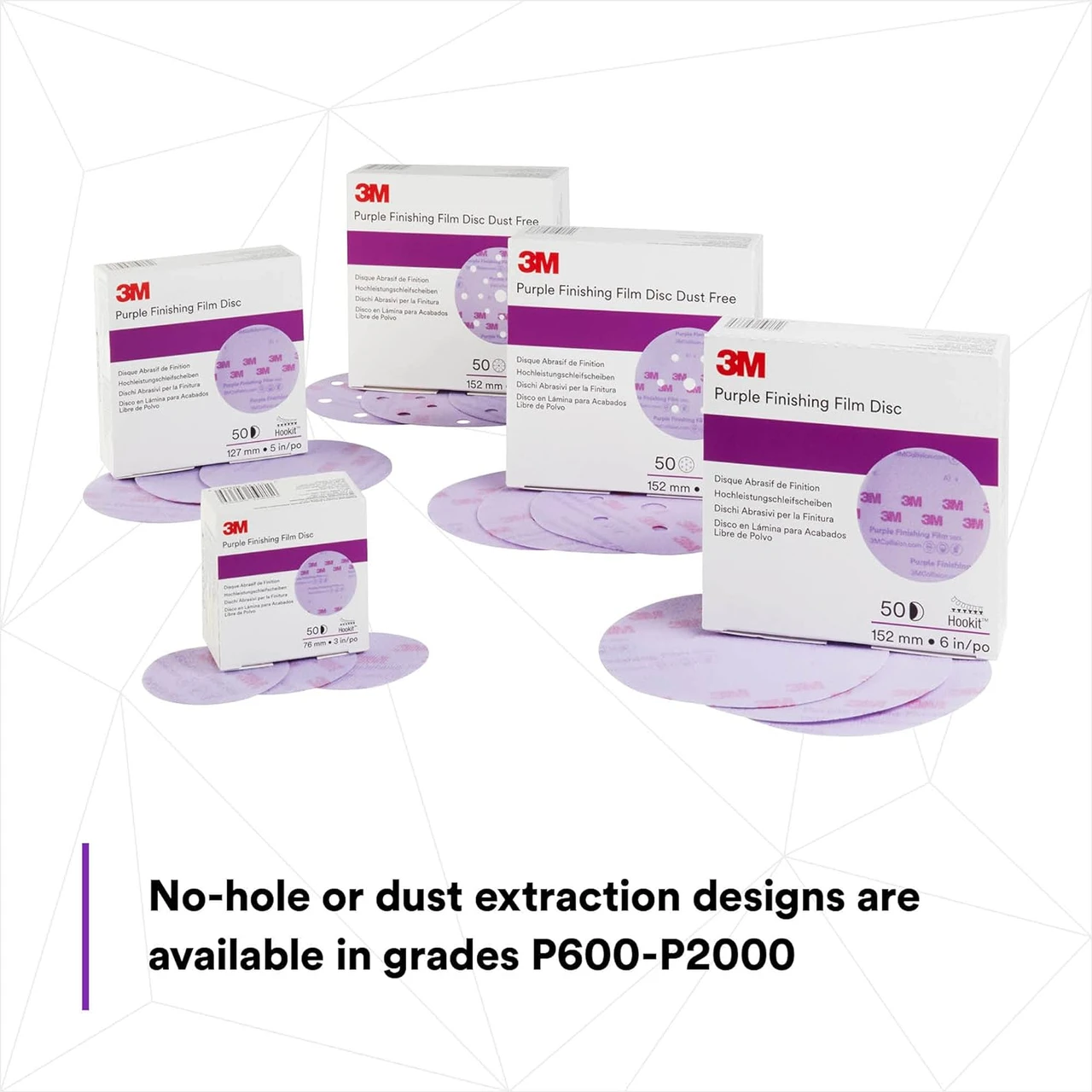 3M 6" P1000 Hookit Purple Finishing Film Disc (30669) — product image 7