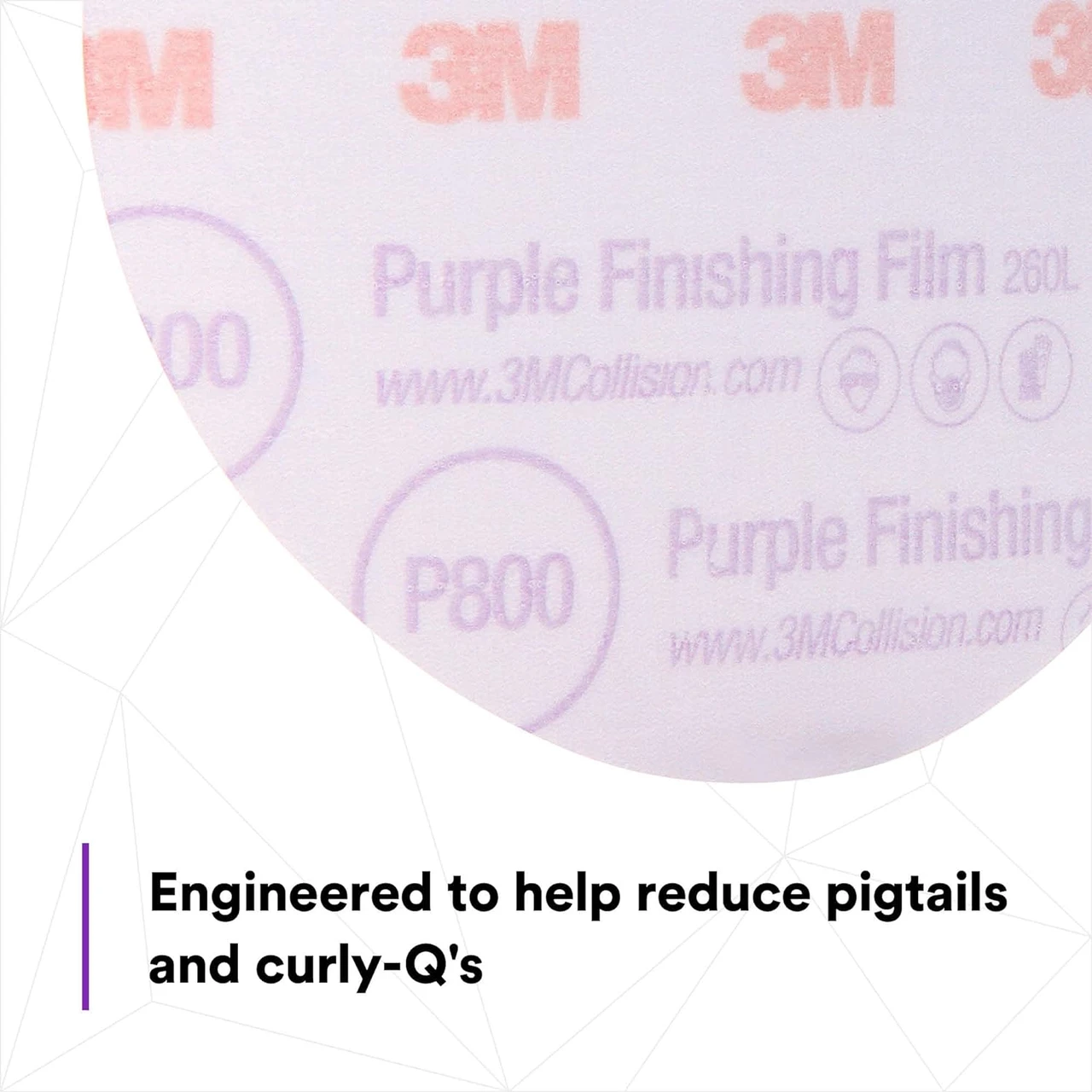 3M 6" P800 Hookit Purple Finishing Film Abrasive Disc 260L (30670) — product image 6