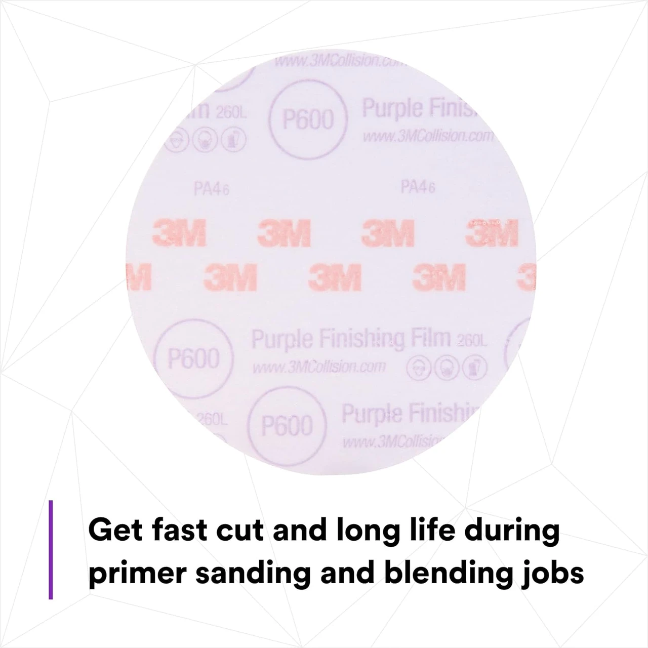 3M 6" P600 Purple Finishing Film Hookit Disc (30671) — product image 3