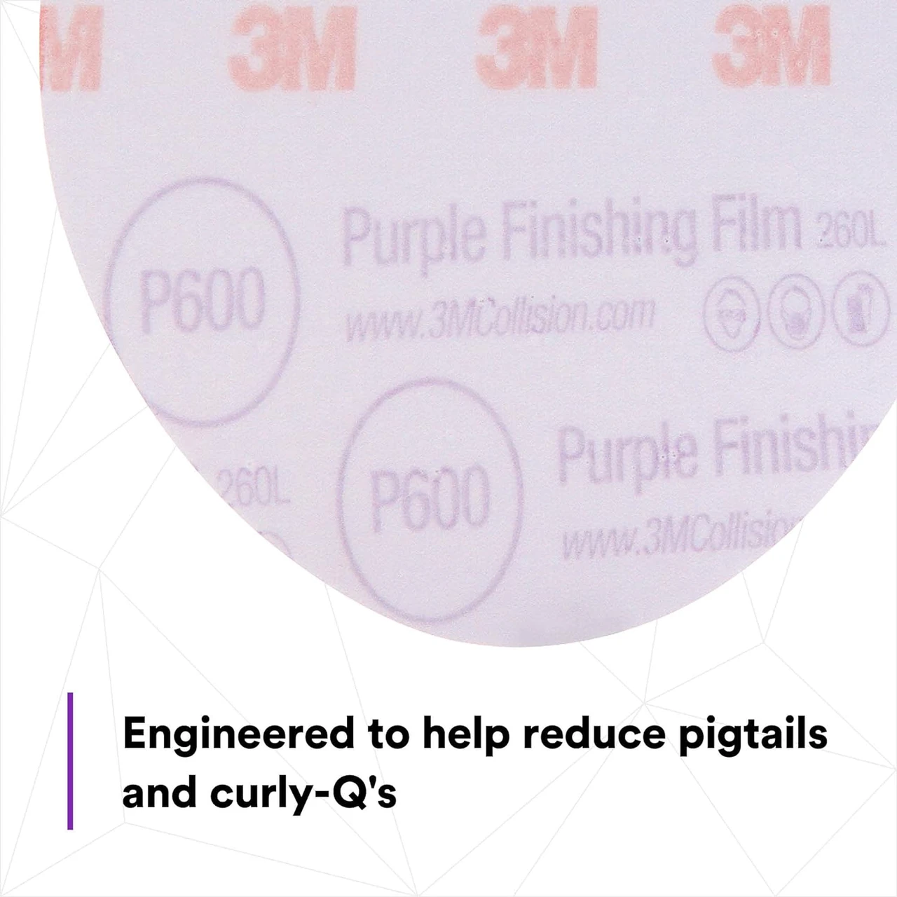 3M 6" P600 Purple Finishing Film Hookit Disc (30671) — product image 4