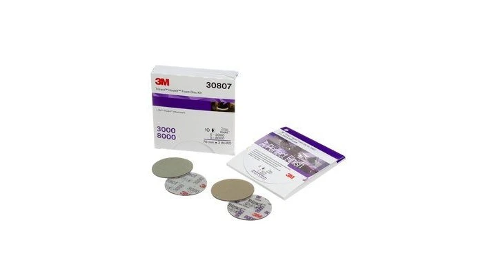 3M 3" 3000 & 8000 Grit Trizact Hookit Foam Disc Kit (30807)