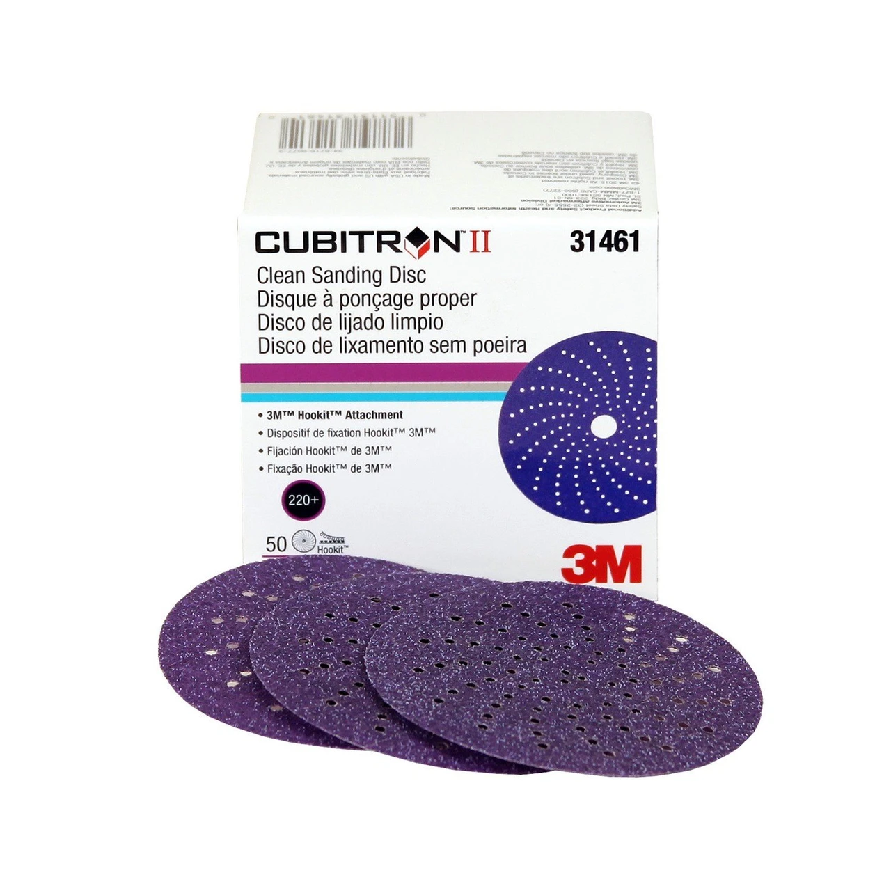 3M 3" 220+Grit Cubitron II Hookit Clean Sanding Abrasive (31461)
